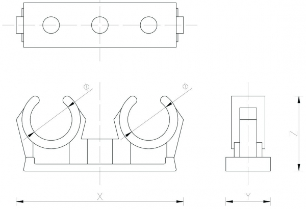Open pipe clips - 2