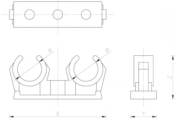 Open pipe clips - 2