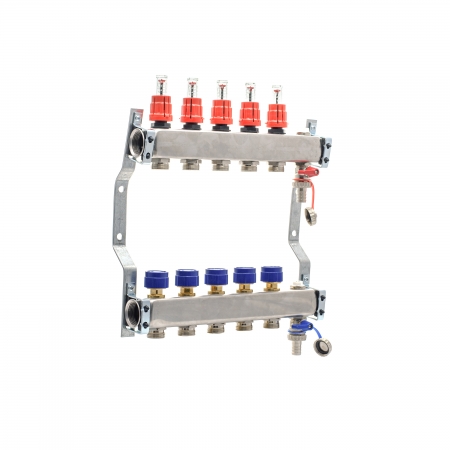 Edelstahlverteiler für Fußbodenheizung – STANDARD CR+1