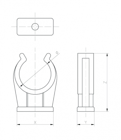 Open pipe clips - 3